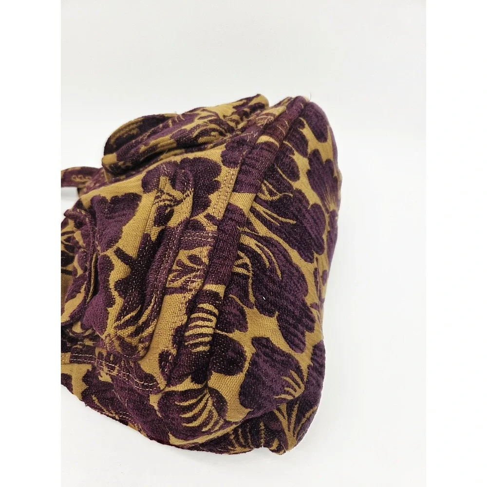 Anthropologie NEST Carpet Bag Hand Yellow Hobo Bohemian Satchel Canvas